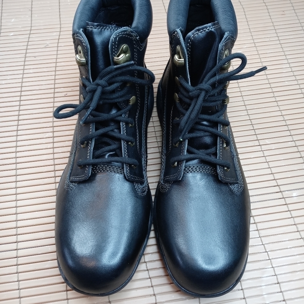 Dr. Comfort Men's 'Protector' Black Steel Toe Orthopedic Diabetic comfort Work B